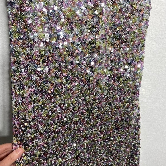 Zara Viral colorful SEQUIN KNIT HALTER DRESS NWT - Picture 12 of 14